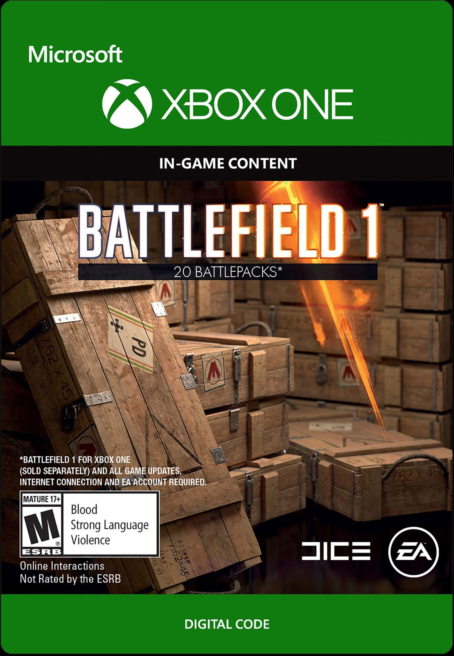 Battlefield 1 Battlepacks x 20 DLC - Xbox One