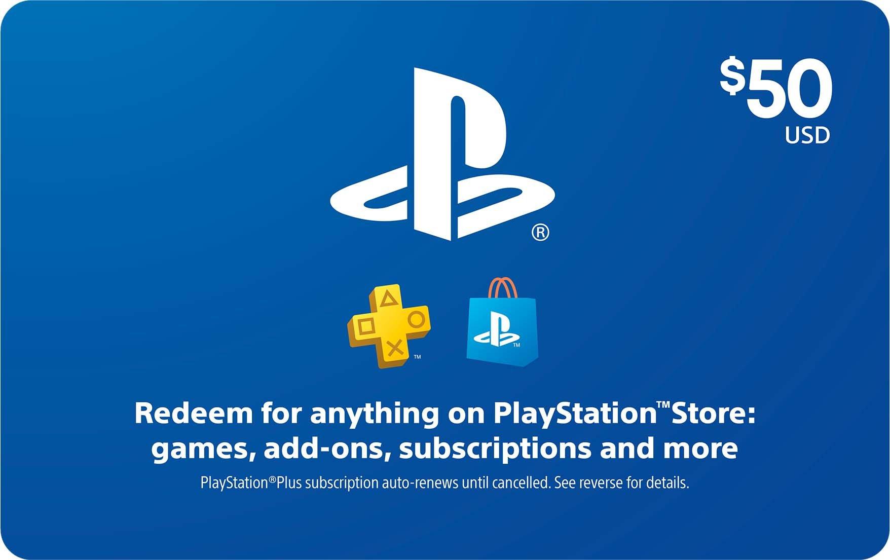 PlayStation Store Gift Card $50