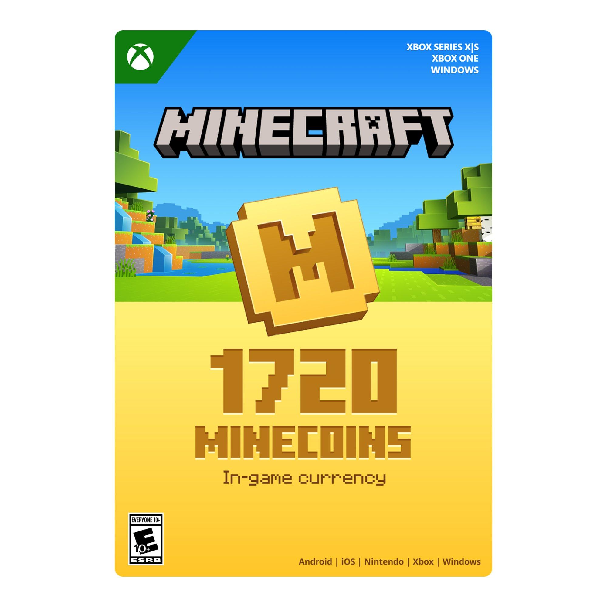 Minecraft: Minecoins Pack: 1720 Coins (Digital Code) - Android, iOS, Nintendo Switch, Xbox One, Xbox Series X/S and PC